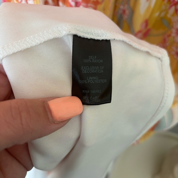 Torrid Peach Floral Gauze Hi-Lo Dress Size 3X (22-24) - Picture 6 of 13